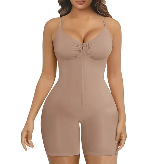 Tummy Control Zip-Up Shapewear Body Suit