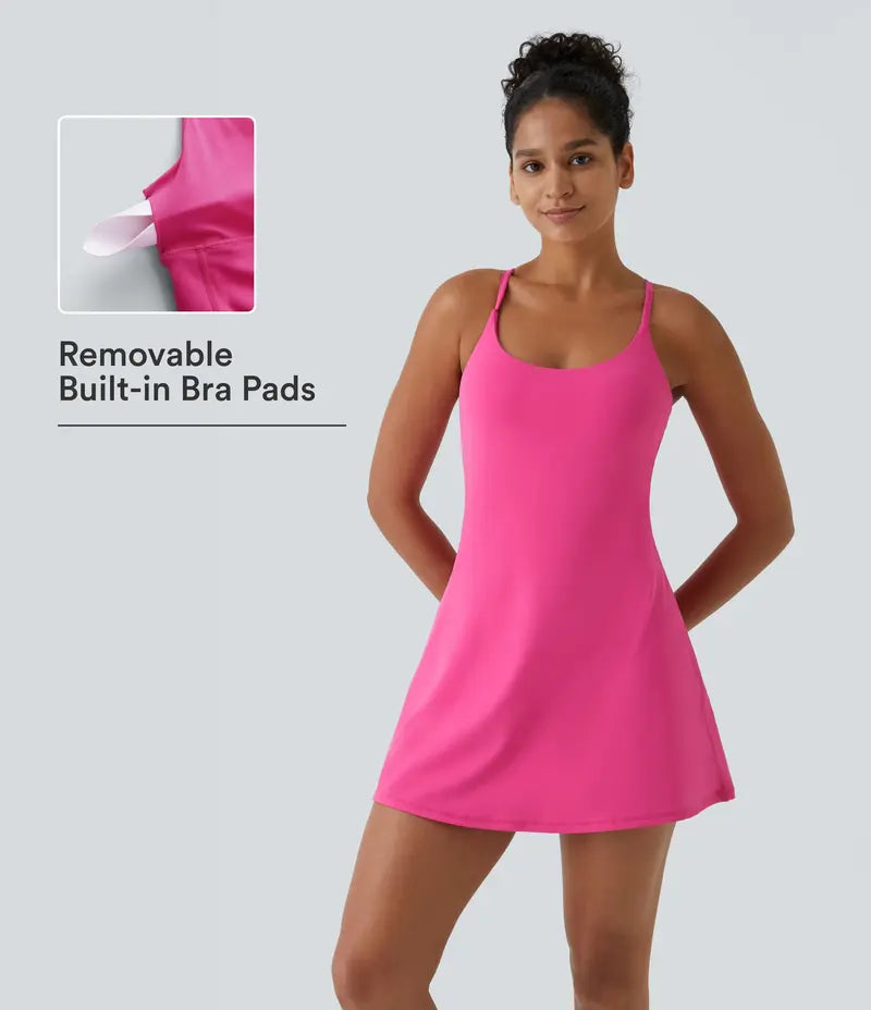 Softlyzero Plush Backless Active Dress-Easy Peezy
